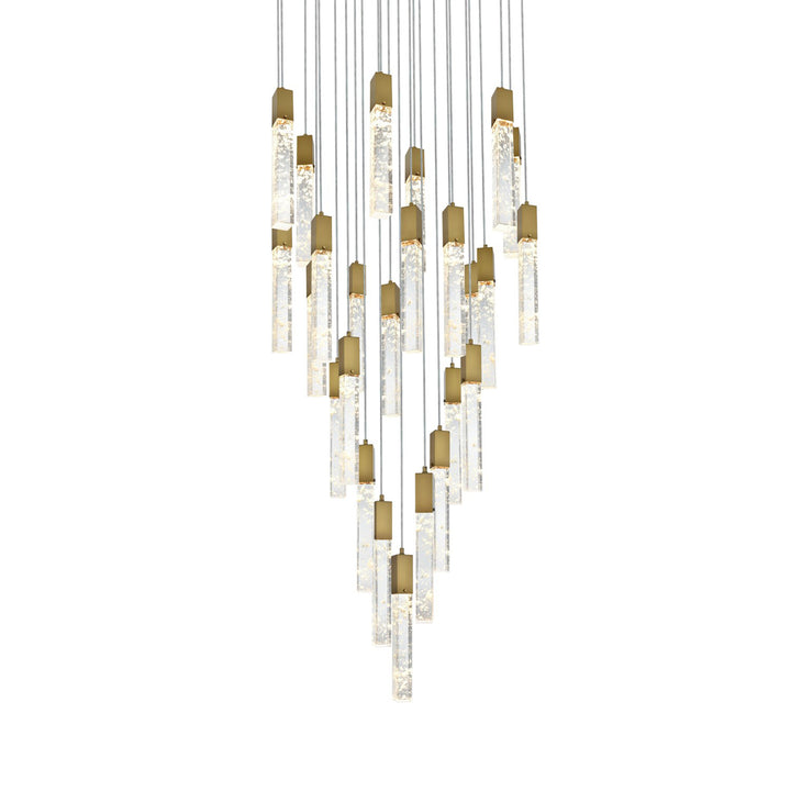 42 Inch Chandelier In Satin Gold - View 4 - Joshua Marshal