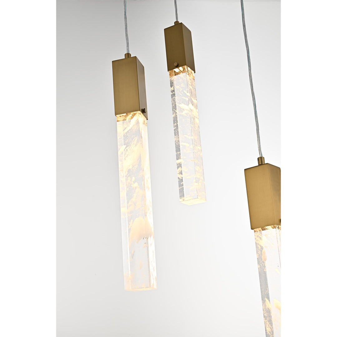 42 Inch Chandelier In Satin Gold - View 5 - Joshua Marshal