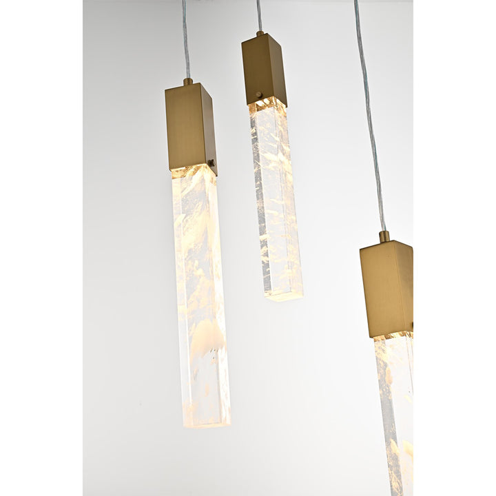 42 Inch Chandelier In Satin Gold - View 5 - Joshua Marshal