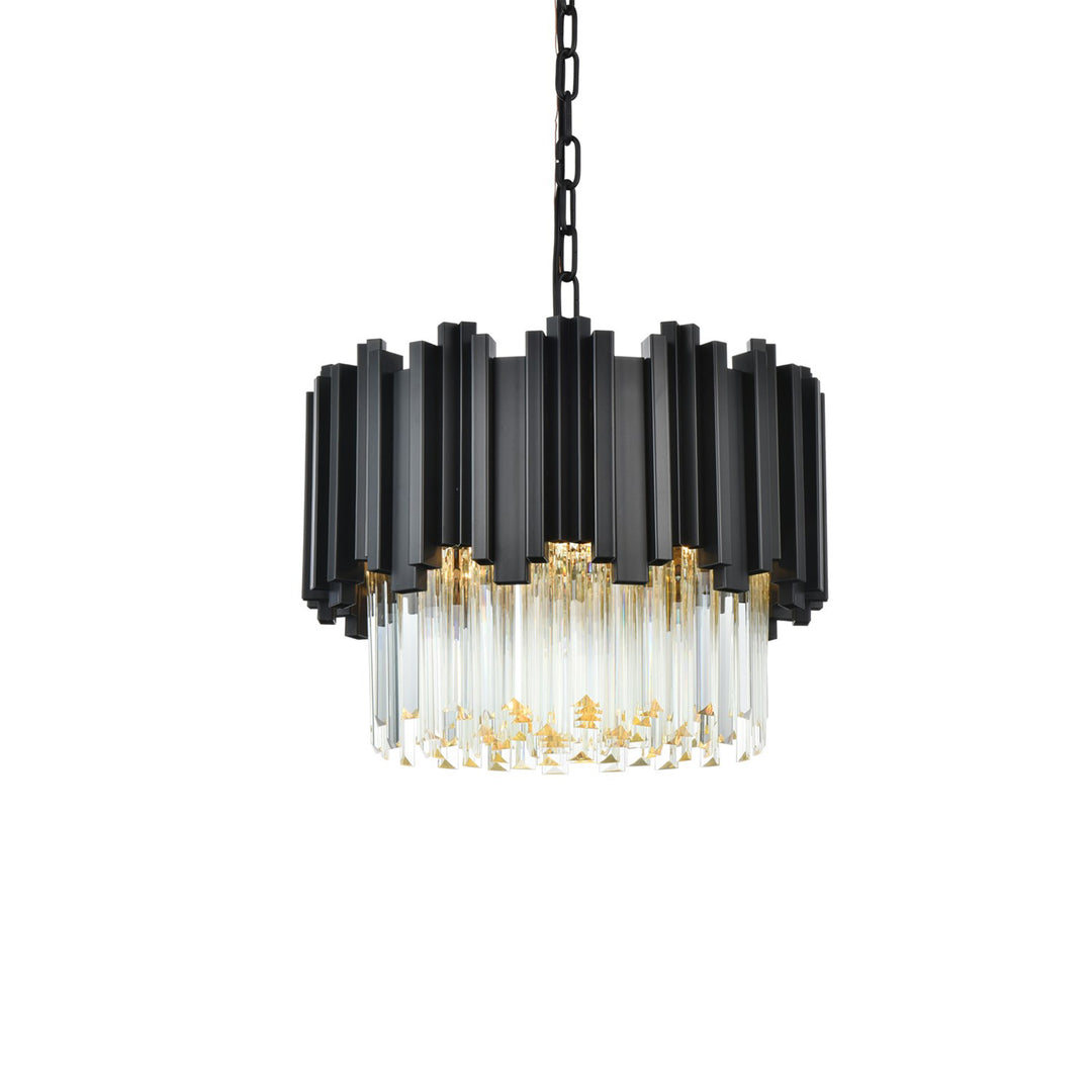 16 Inch Chandelier In Black - View 4 - Joshua Marshal