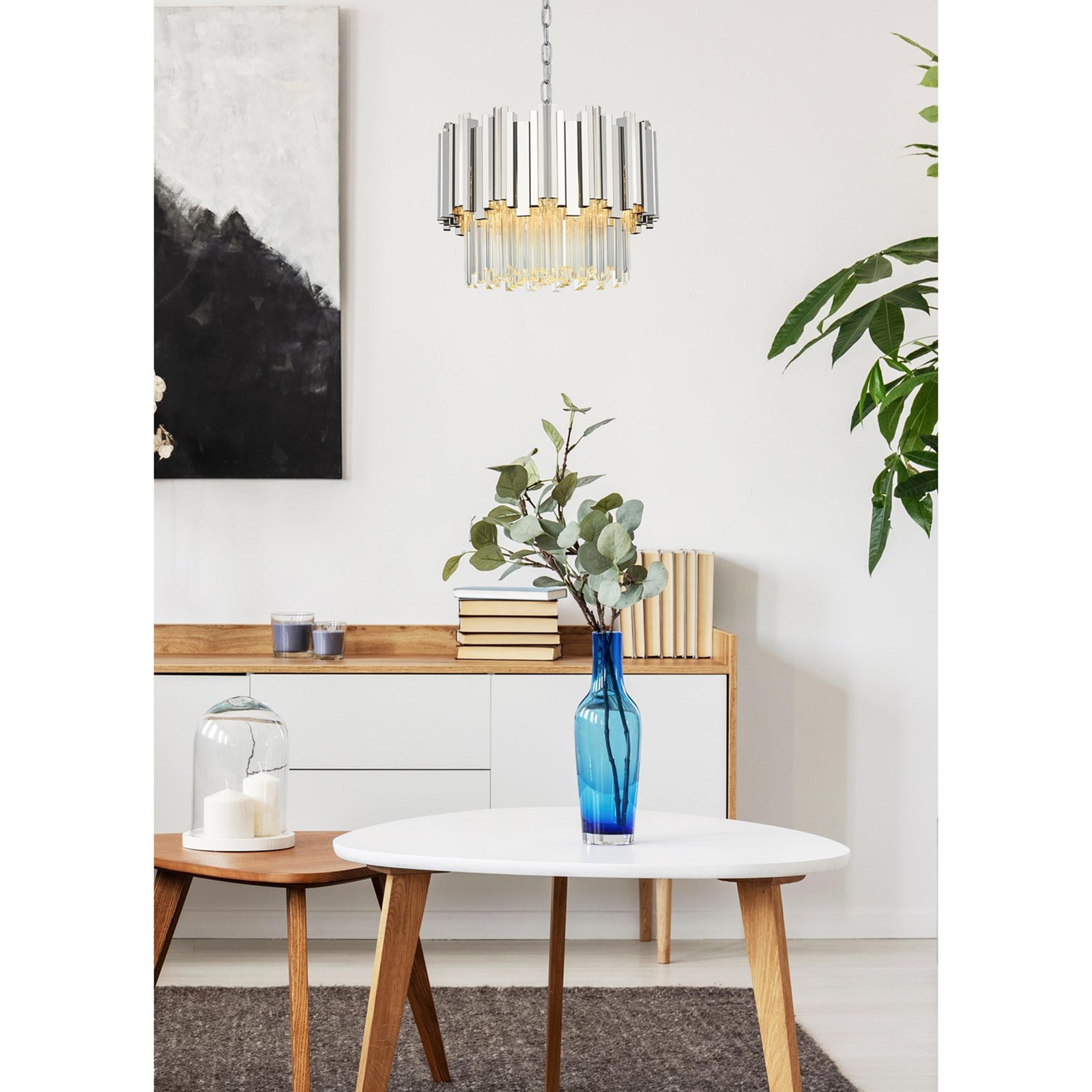 16 Inch Chandelier In Chrome - View 2 - Joshua Marshal