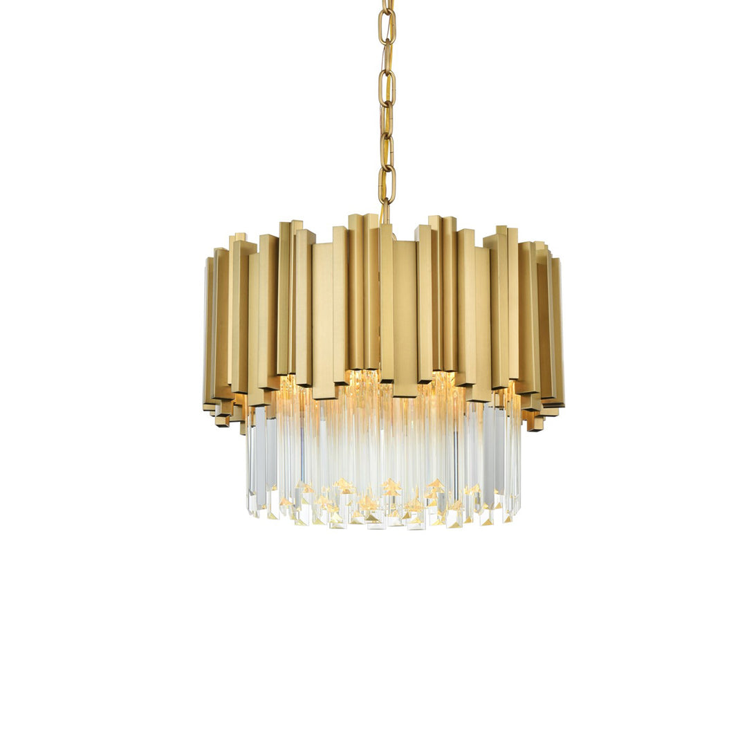 16 Inch Chandelier In Satin Gold - View 5 - Joshua Marshal