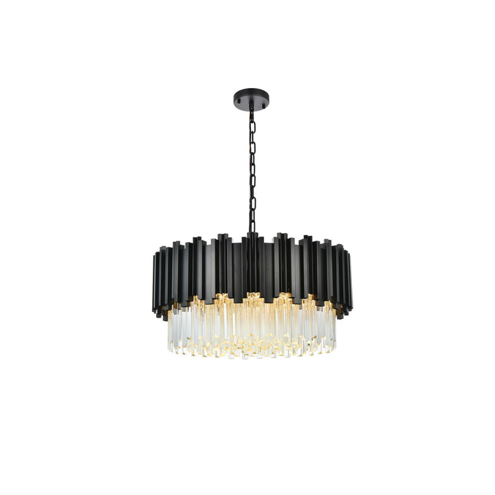 24 Inch Chandelier In Black - View 3 - Joshua Marshal