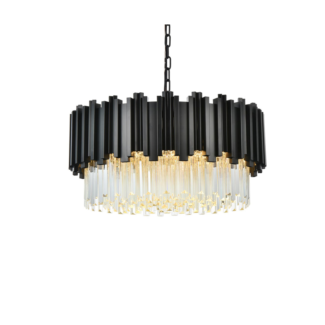 24 Inch Chandelier In Black - View 4 - Joshua Marshal
