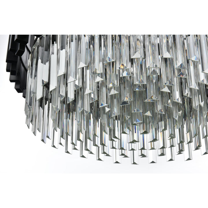 24 Inch Chandelier In Black - View 6 - Joshua Marshal