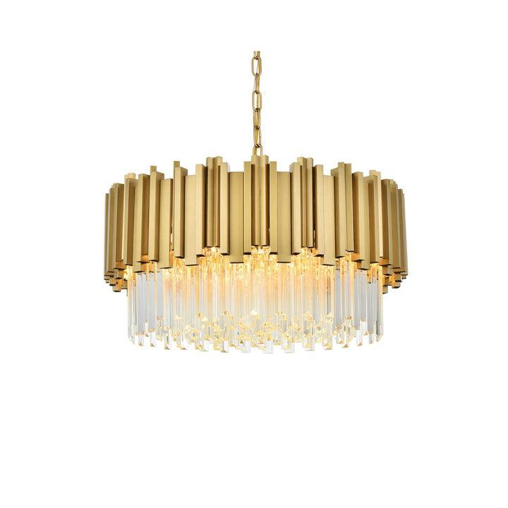 24 Inch Chandelier In Satin Gold - View 4 - Joshua Marshal