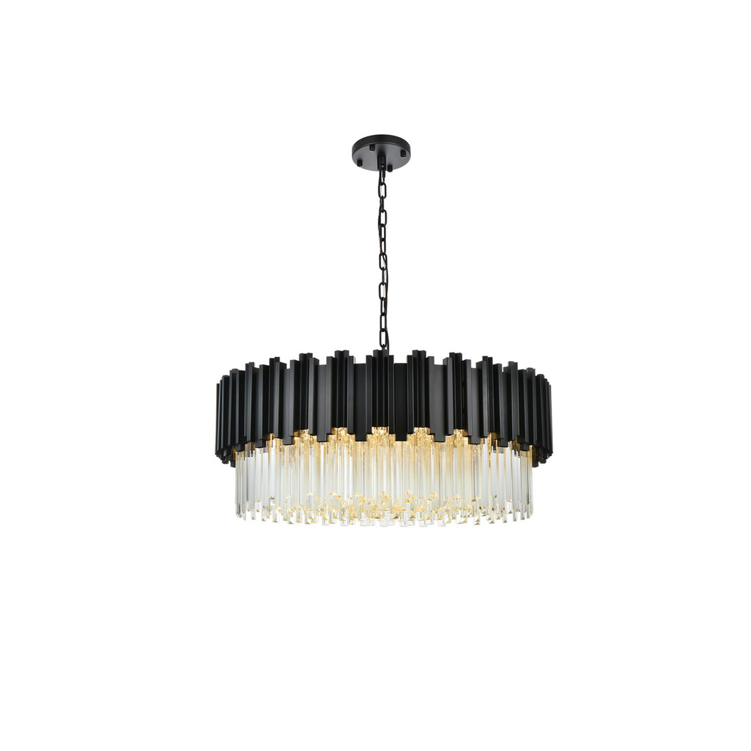 32 Inch Chandelier In Black - View 3 - Joshua Marshal