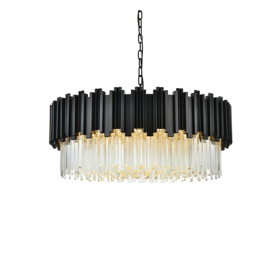 32 Inch Chandelier In Black - View 4 - Joshua Marshal
