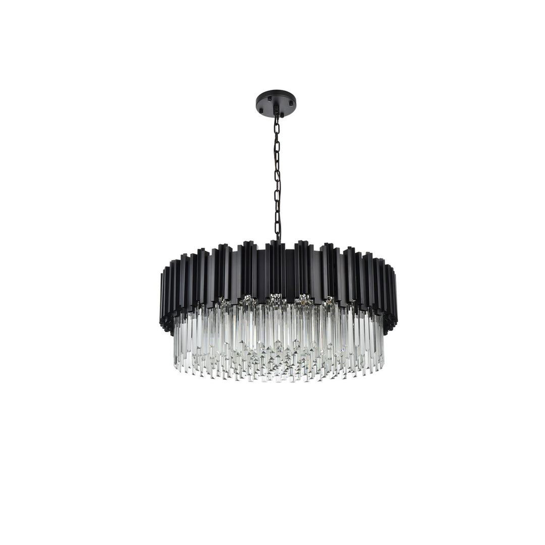 32 Inch Chandelier In Black - View 5 - Joshua Marshal