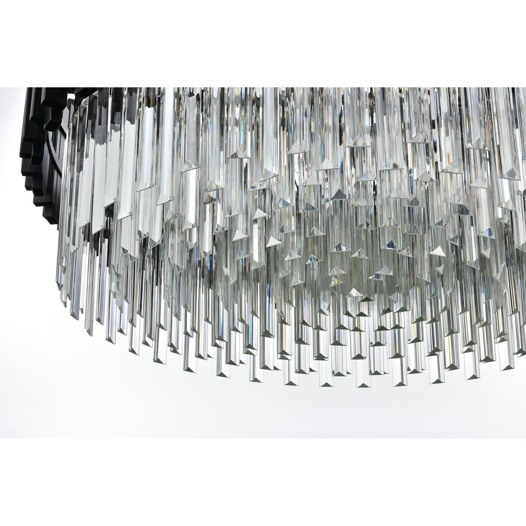 32 Inch Chandelier In Black - View 6 - Joshua Marshal