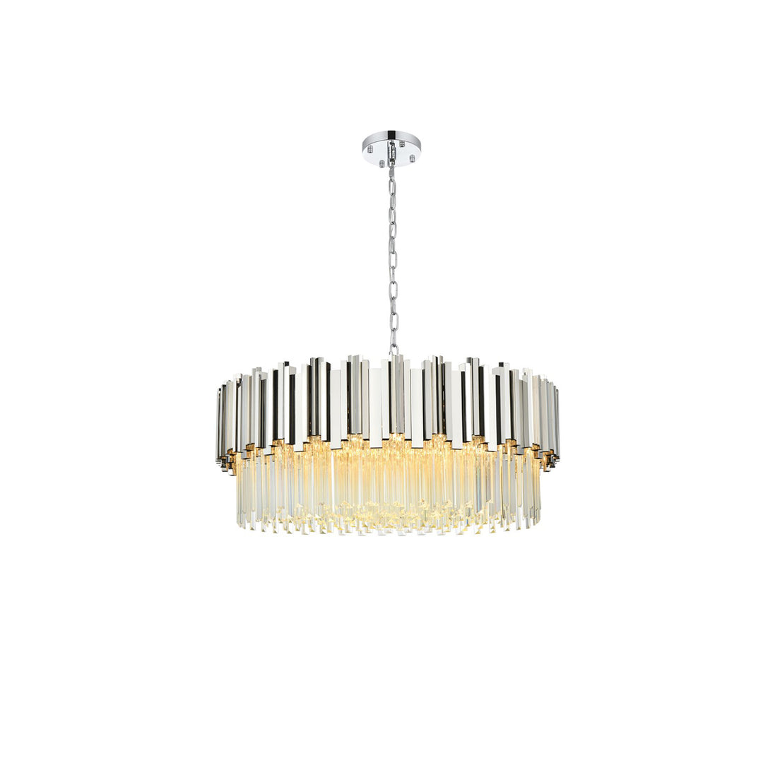 32 Inch Chandelier In Chrome - View 3 - Joshua Marshal