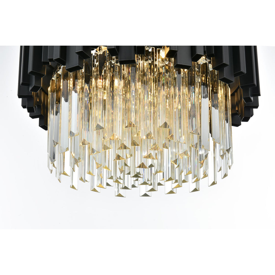 16 Inch Flush Mount In Black - View 6 - Joshua Marshal