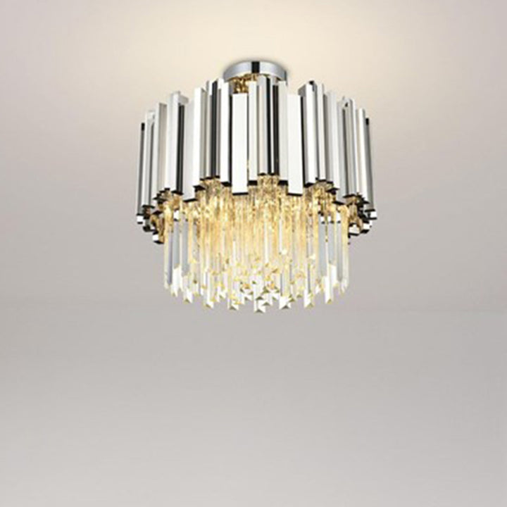 16 Inch Flush Mount In Chrome Chrome And Clear Finish - LIGHTING by Joshua Marshal