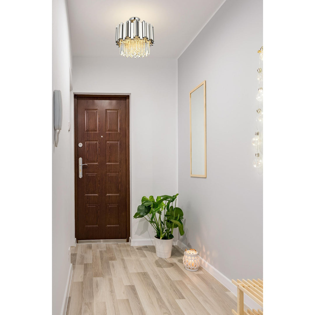 16 Inch Flush Mount In Chrome - View 2 - Joshua Marshal