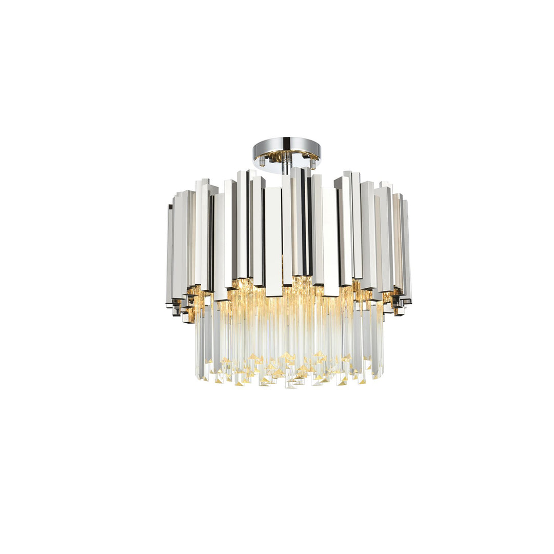 16 Inch Flush Mount In Chrome - View 3 - Joshua Marshal