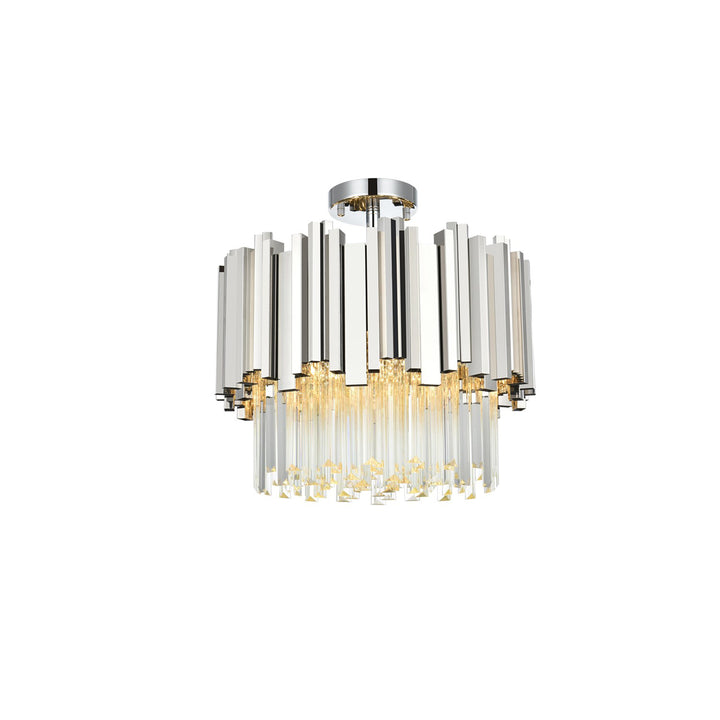 16 Inch Flush Mount In Chrome - View 3 - Joshua Marshal