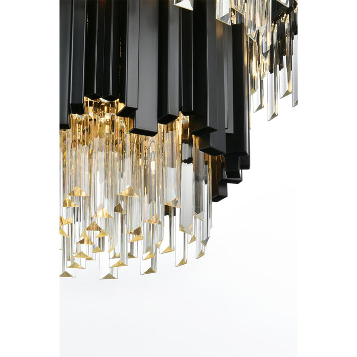 24 Inch Chandelier In Black - View 5 - Joshua Marshal