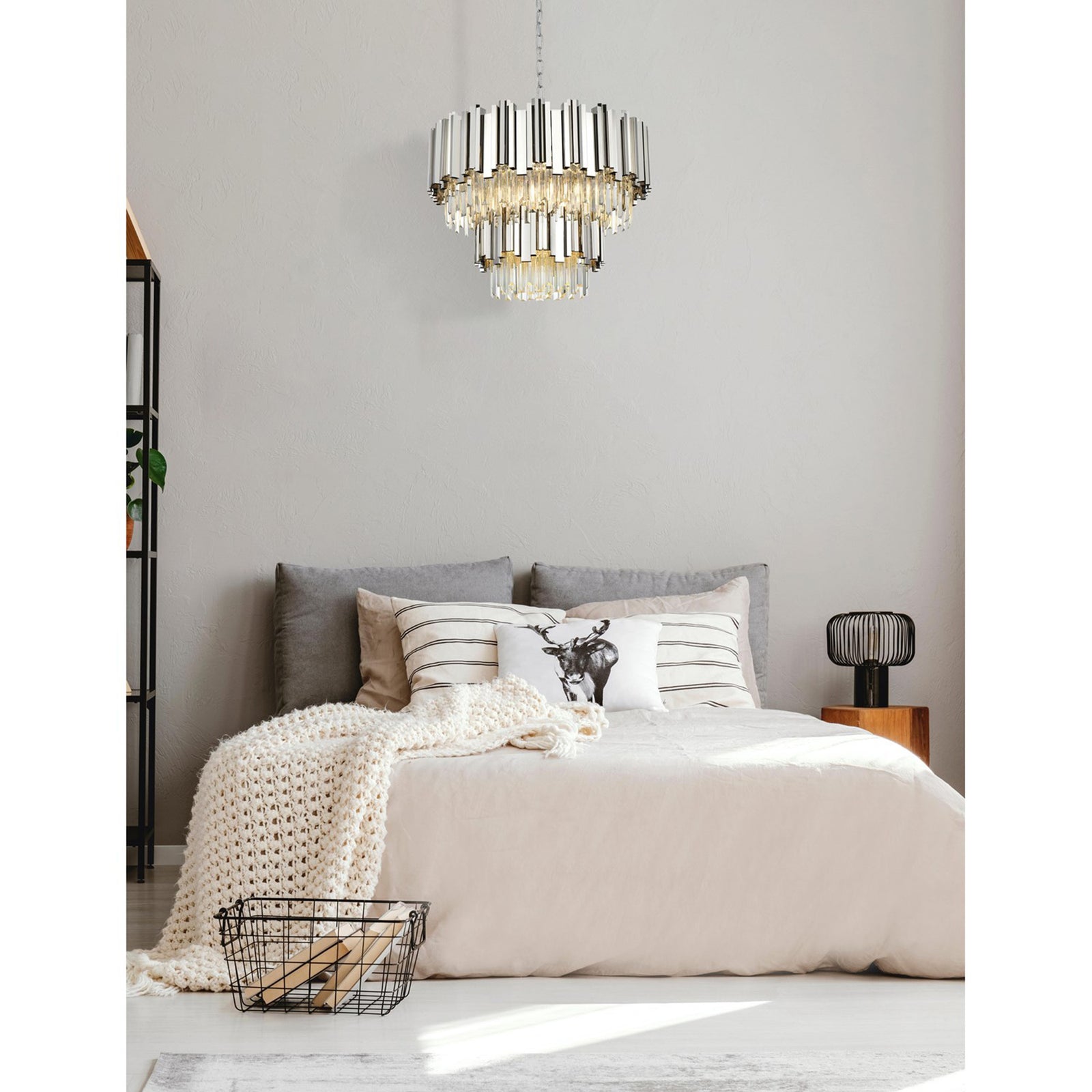 24 Inch Chandelier In Chrome - View 2 - Joshua Marshal