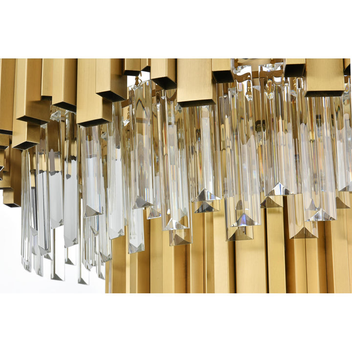 24 Inch Chandelier In Satin Gold - View 5 - Joshua Marshal
