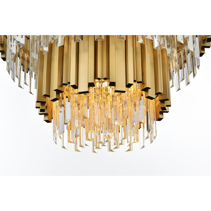 24 Inch Chandelier In Satin Gold - View 6 - Joshua Marshal