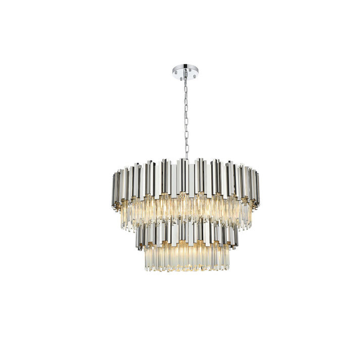 32 Inch Chandelier In Chrome - View 3 - Joshua Marshal