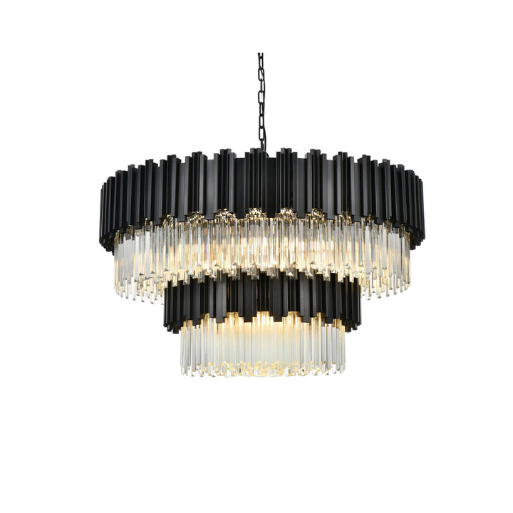 40 Inch Chandelier In Black - View 4 - Joshua Marshal