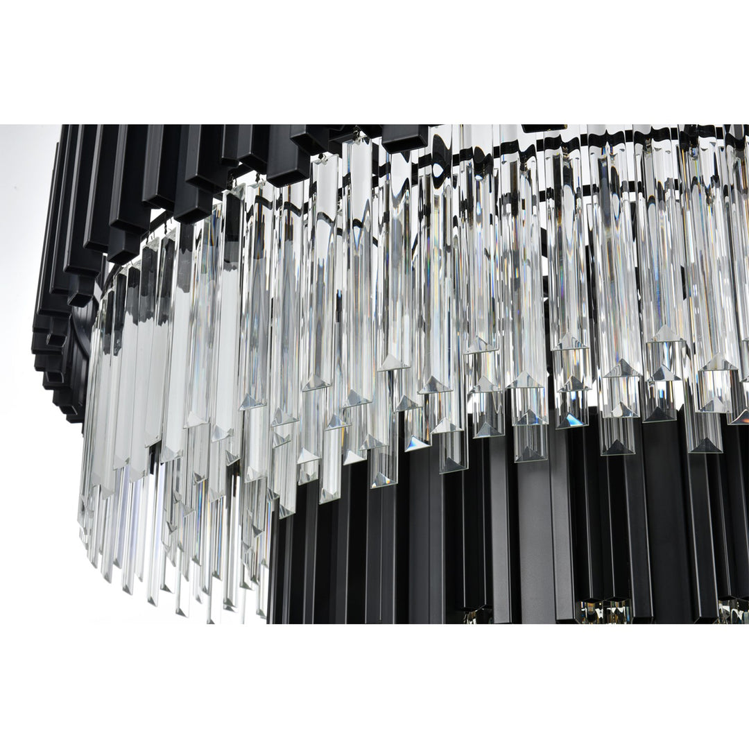 40 Inch Chandelier In Black - View 5 - Joshua Marshal