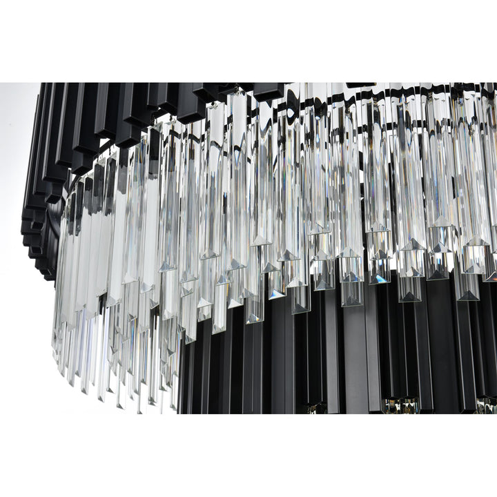 40 Inch Chandelier In Black - View 5 - Joshua Marshal