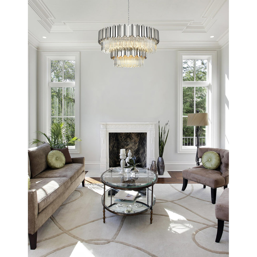 40 Inch Chandelier In Chrome - View 2 - Joshua Marshal