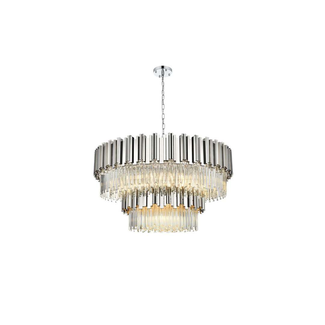 40 Inch Chandelier In Chrome - View 3 - Joshua Marshal