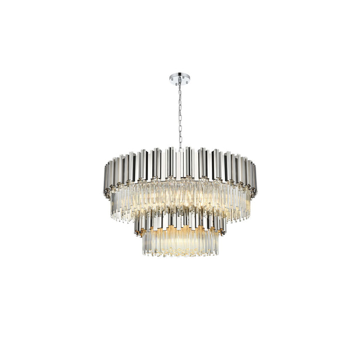 40 Inch Chandelier In Chrome - View 3 - Joshua Marshal