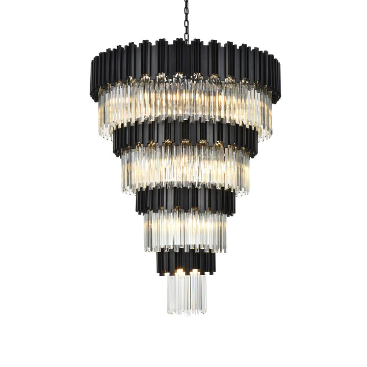 40 Inch Chandelier In Black - View 4 - Joshua Marshal