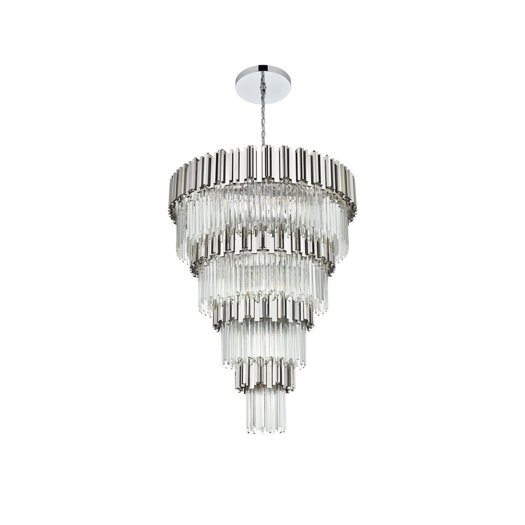 40 Inch Chandelier In Chrome - View 4 - Joshua Marshal