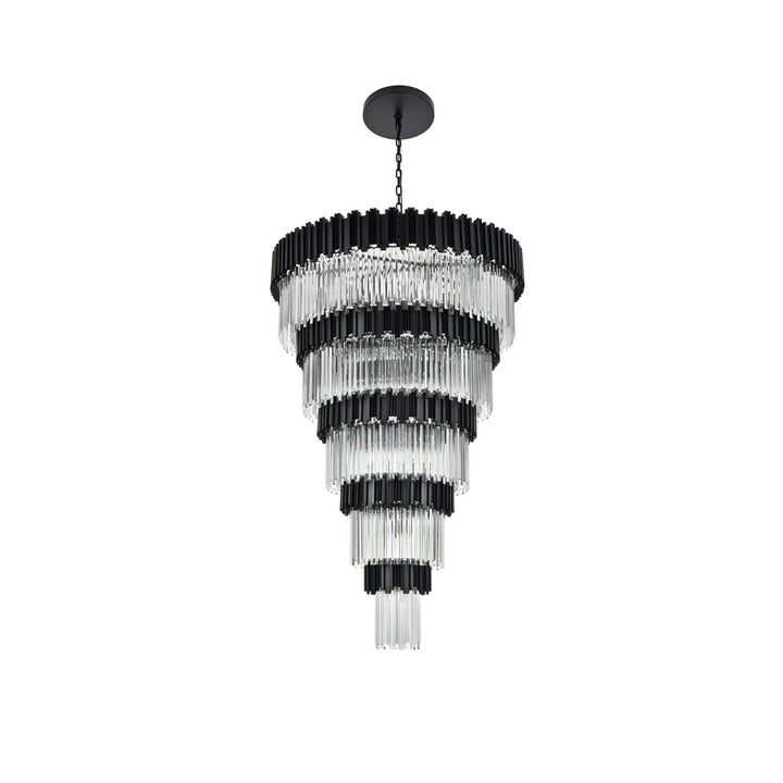 48 Inch Chandelier In Black - View 4 - Joshua Marshal