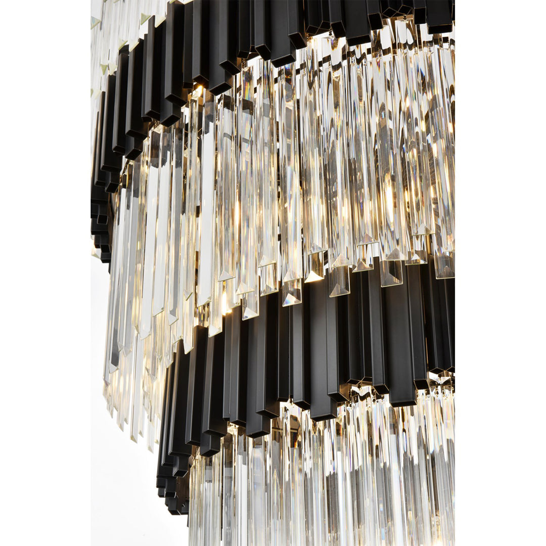 48 Inch Chandelier In Black - View 5 - Joshua Marshal
