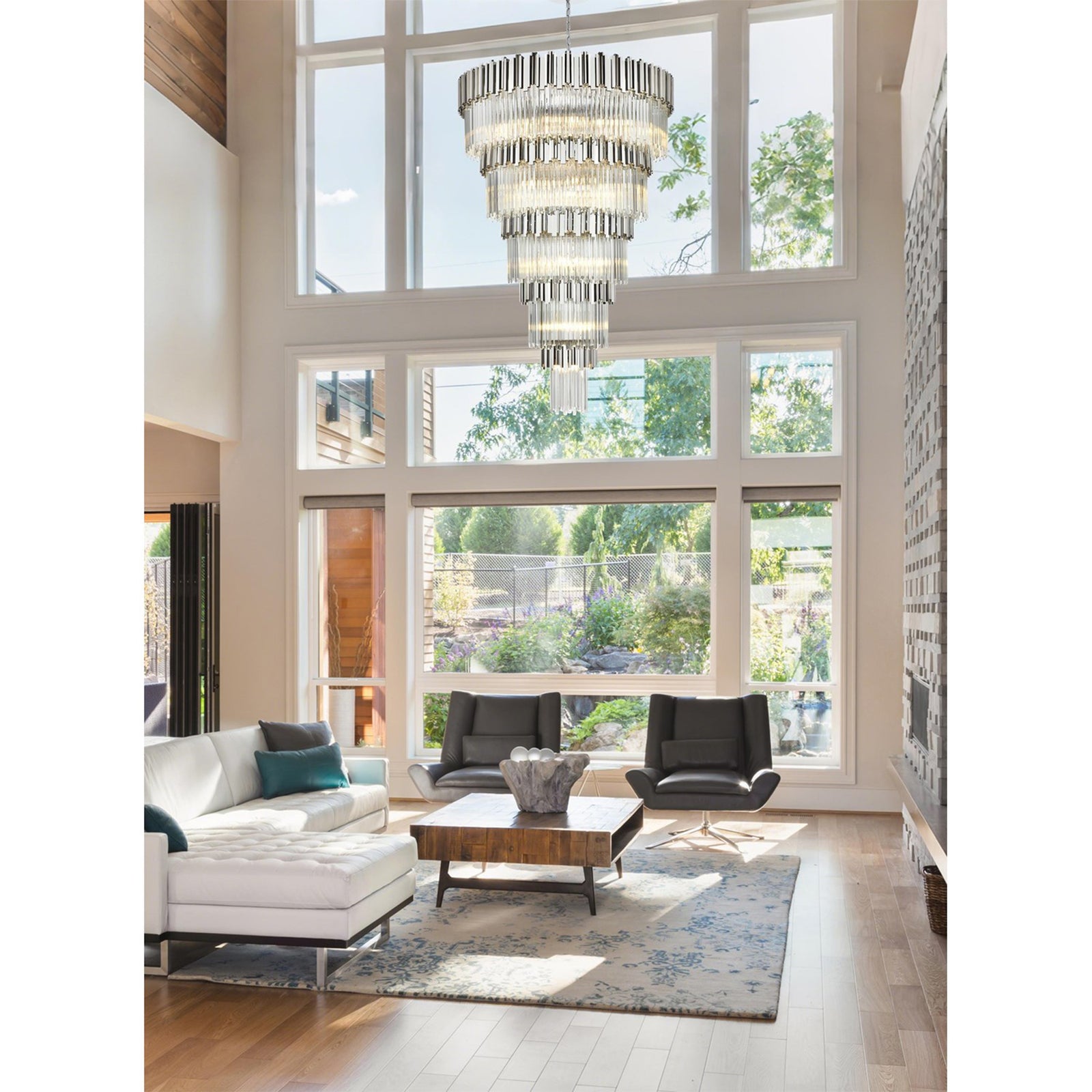 48 Inch Chandelier In Chrome - View 2 - Joshua Marshal