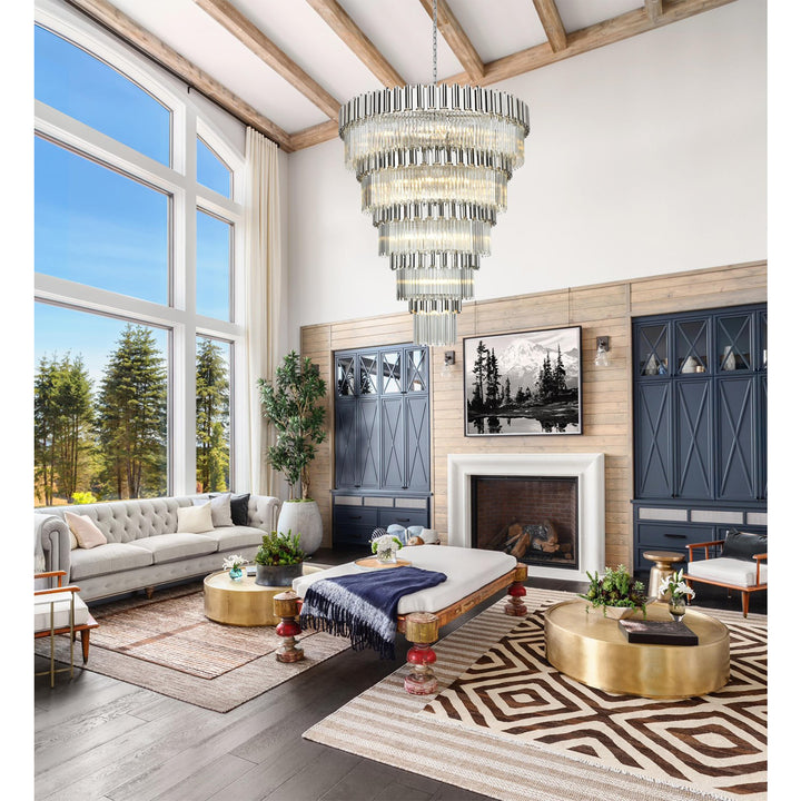 59 Inch Chandelier In Chrome - View 2 - Joshua Marshal