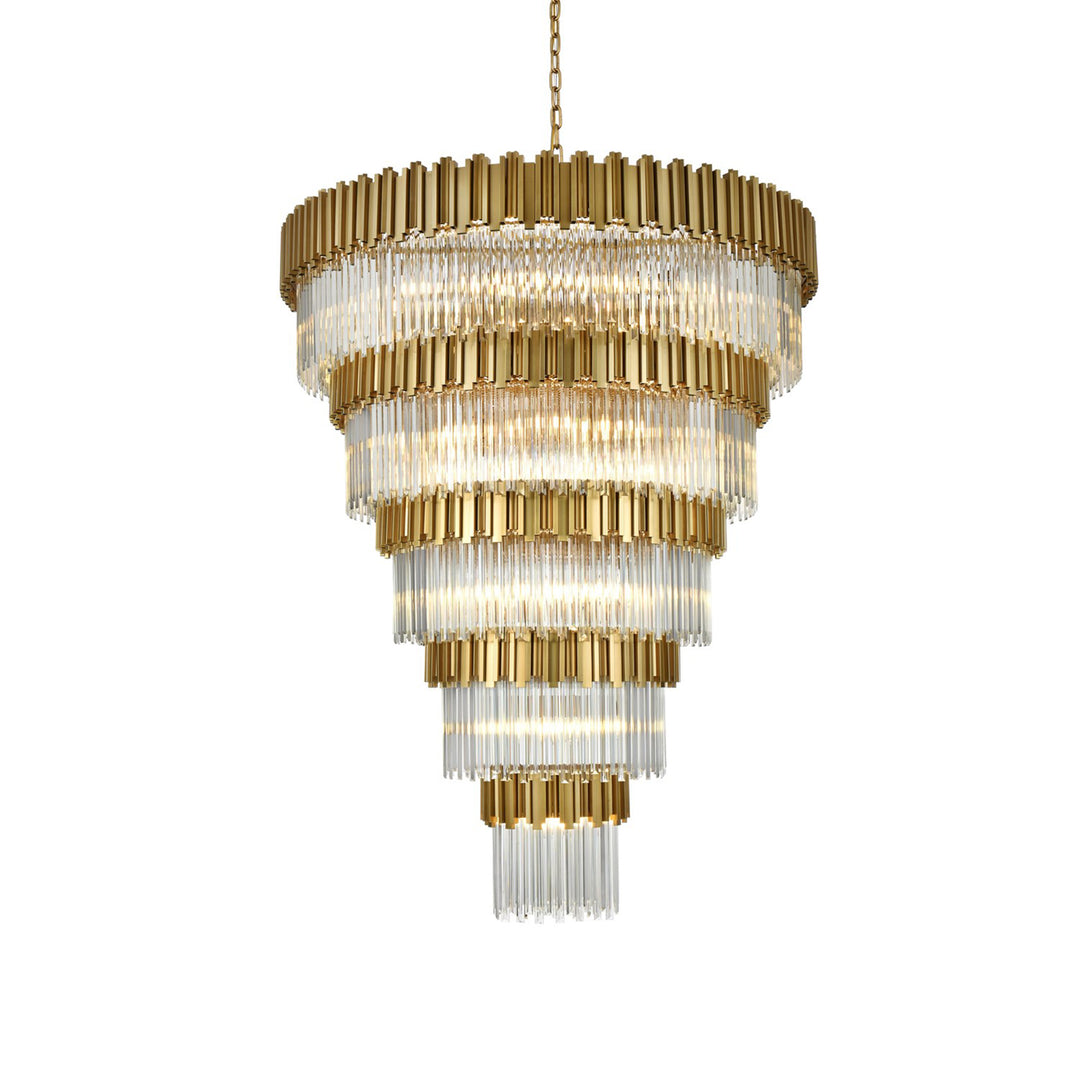 59 Inch Chandelier In Satin Gold - View 4 - Joshua Marshal