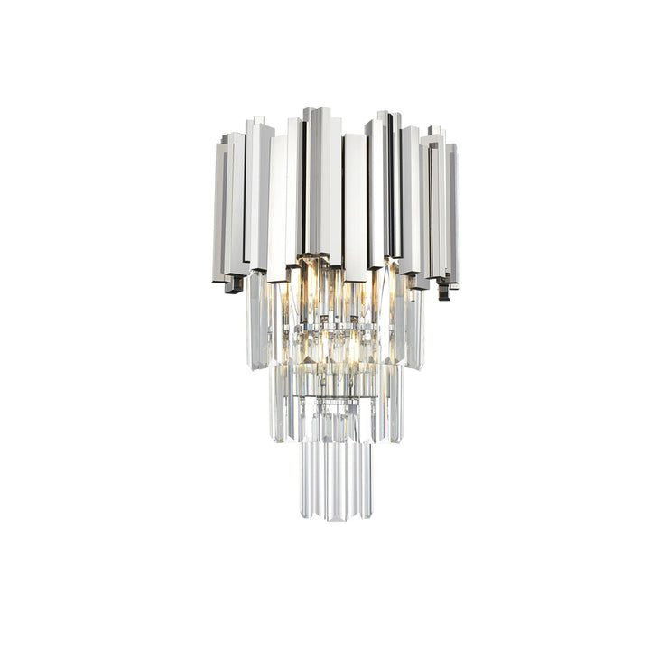 12 Inch Wall Sconce In Chrome - View 3 - Joshua Marshal