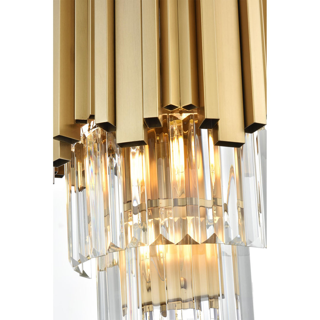 12 Inch Wall Sconce In Satin Gold - View 5 - Joshua Marshal