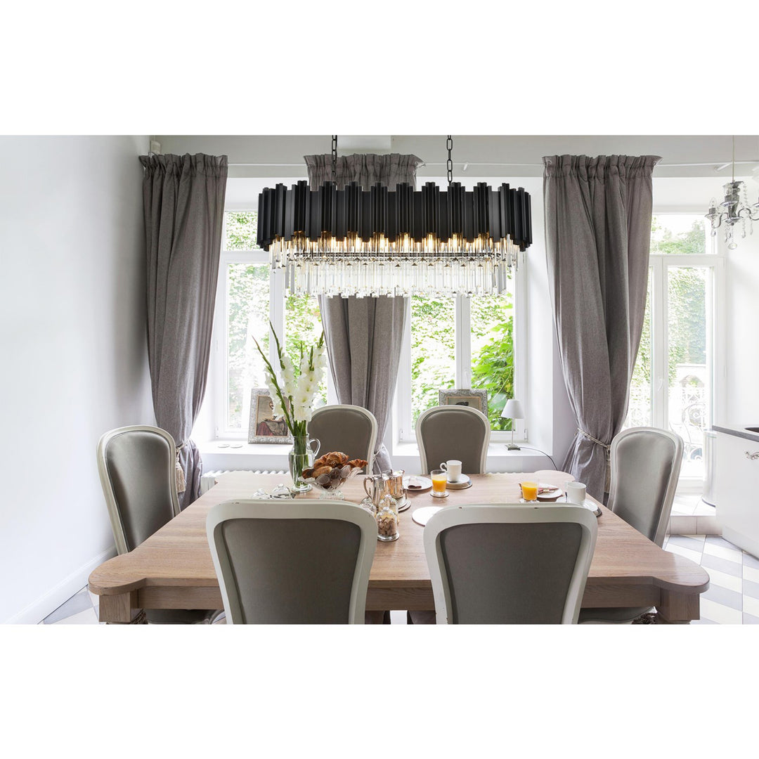 36 Inch Chandelier In Black - View 2 - Joshua Marshal