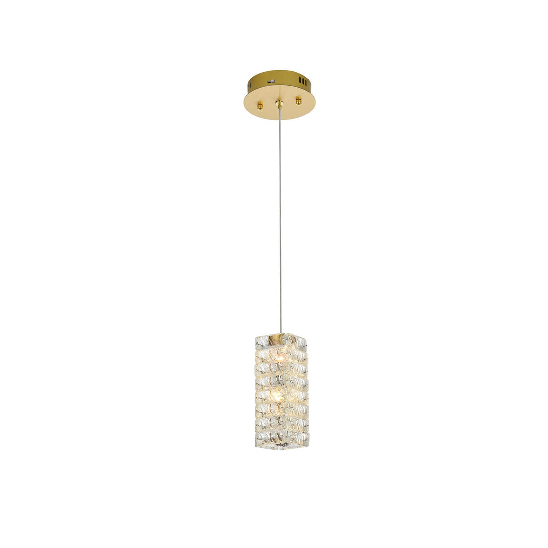 6.5 Inch Led Pendant In Satin Gold - View 3 - Joshua Marshal