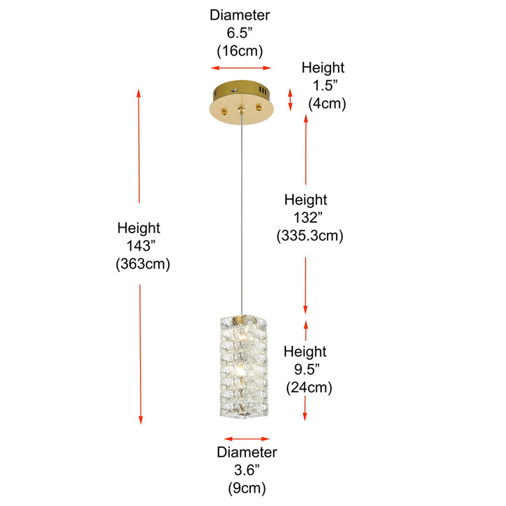 6.5 Inch Led Pendant In Satin Gold - View 6 - Joshua Marshal