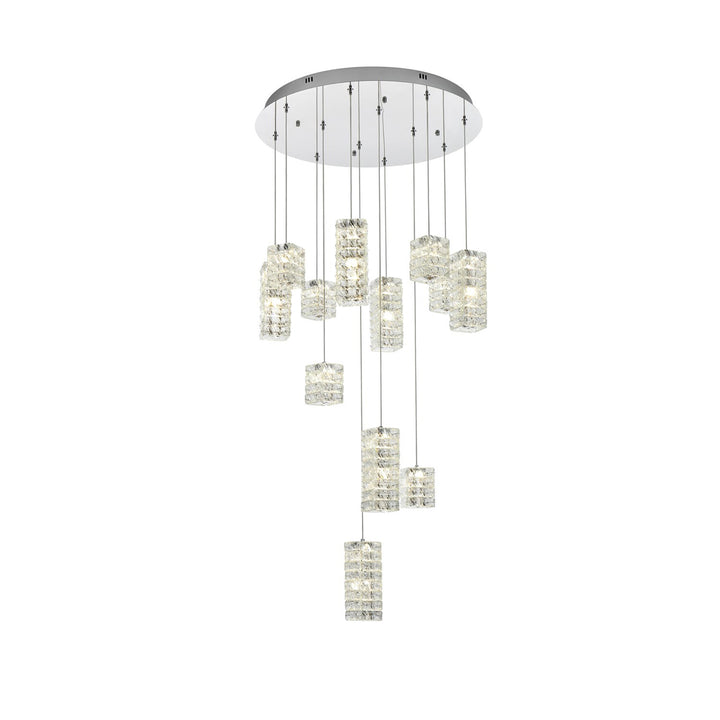 28 Inch Led Pendant In Chrome - View 3 - Joshua Marshal