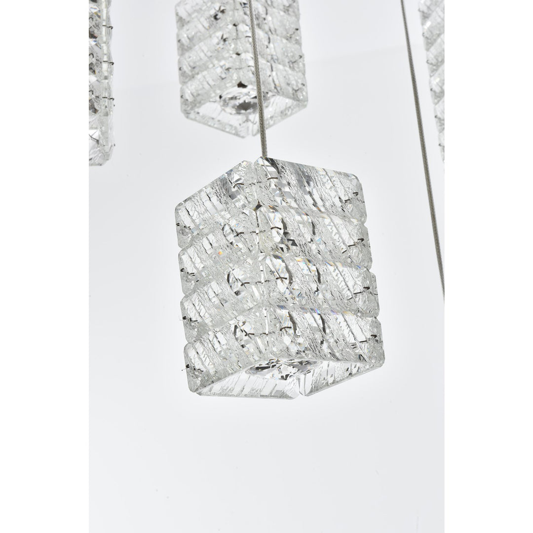 28 Inch Led Pendant In Chrome - View 4 - Joshua Marshal
