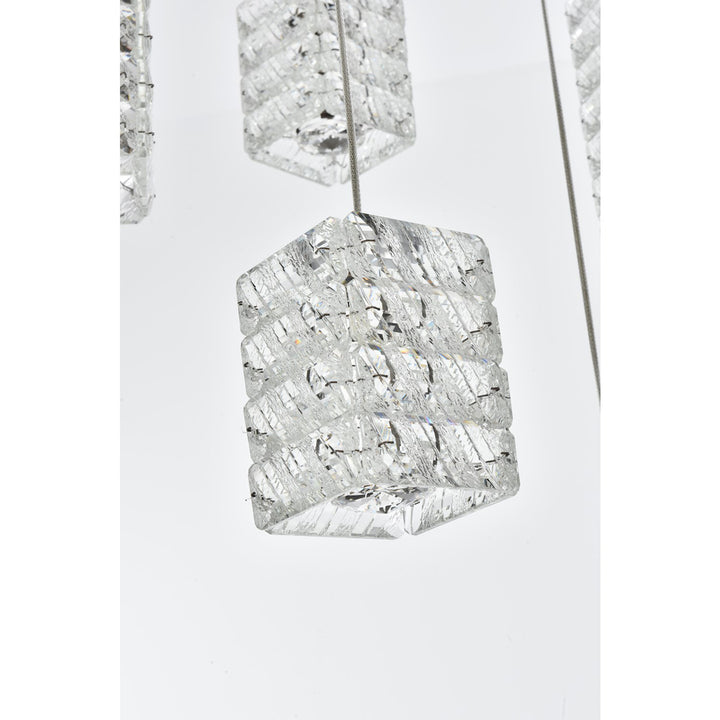 28 Inch Led Pendant In Chrome - View 4 - Joshua Marshal