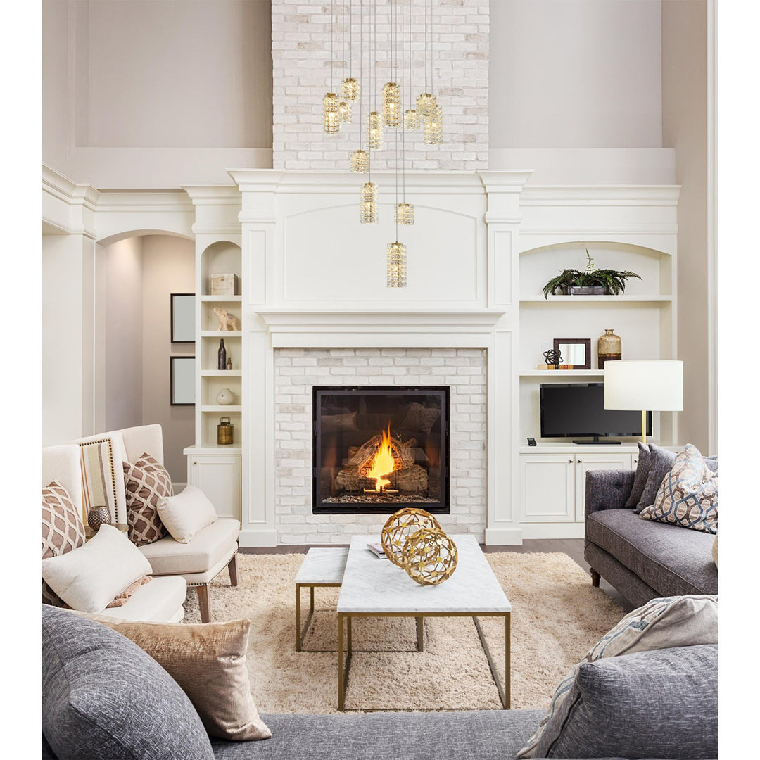 28 Inch Led Pendant In Satin Gold - View 2 - Joshua Marshal