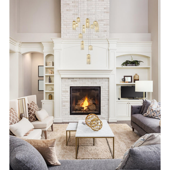 28 Inch Led Pendant In Satin Gold - View 2 - Joshua Marshal
