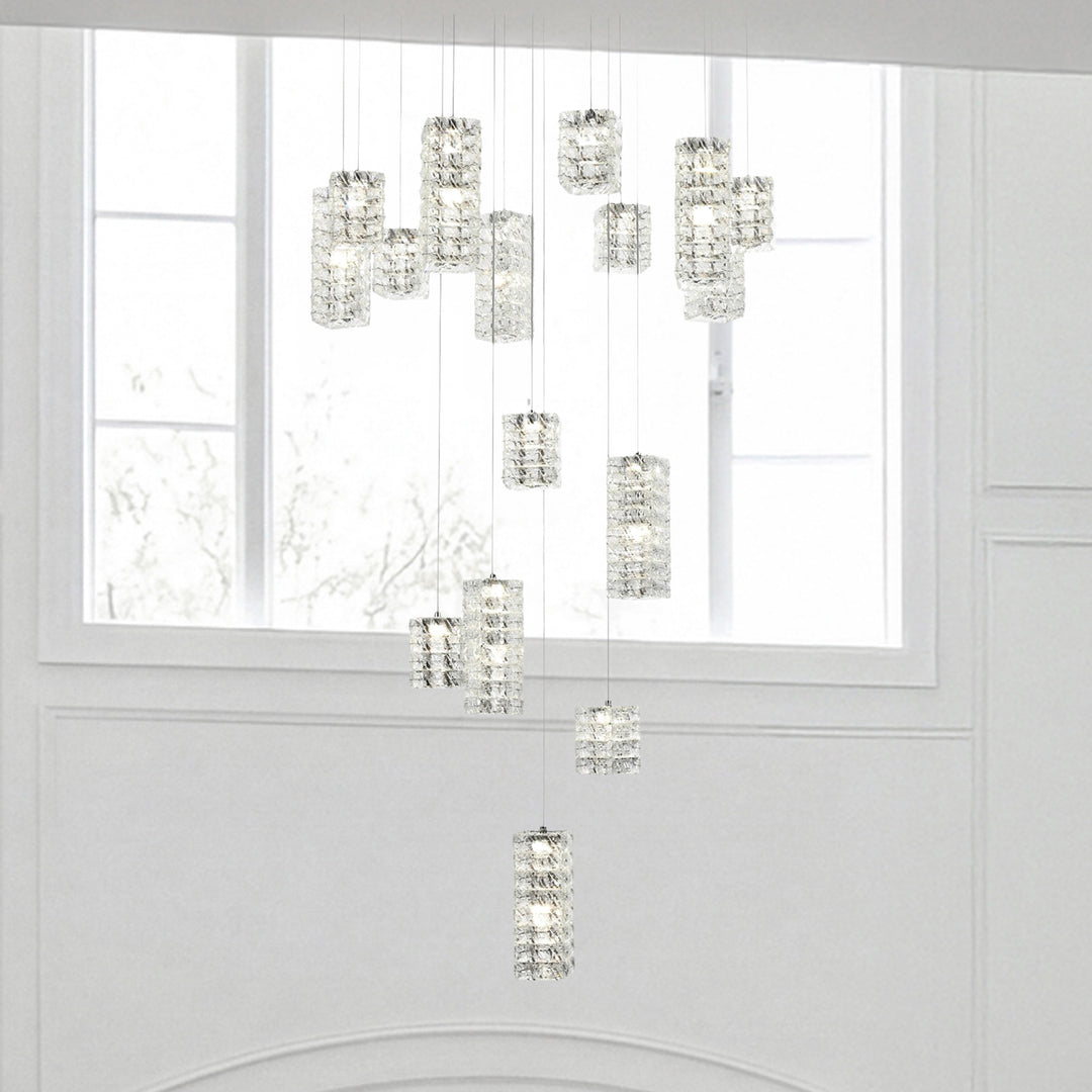 32 Inch Led Pendant In Chrome Chrome Finish - LIGHTING by Joshua Marshal