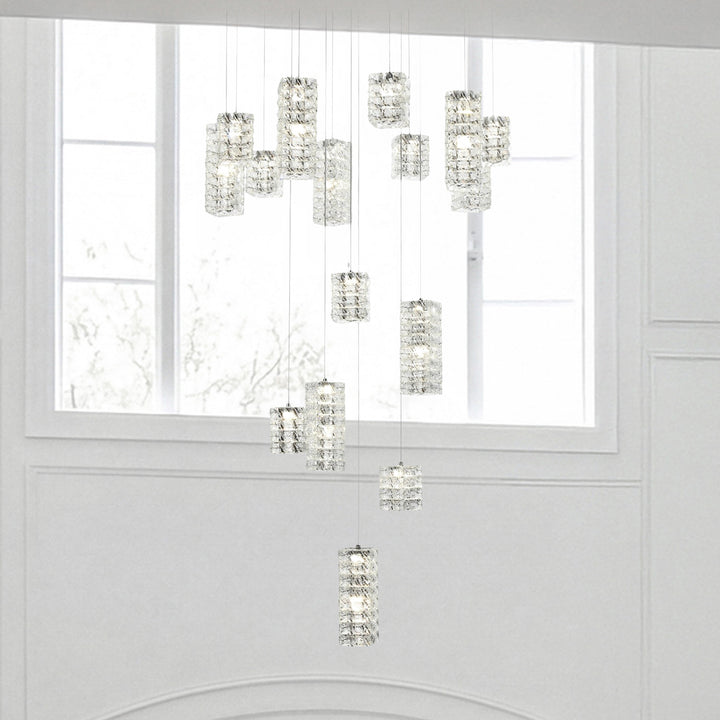 32 Inch Led Pendant In Chrome Chrome Finish - LIGHTING by Joshua Marshal